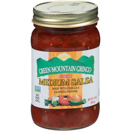 GREEN MOUNTAIN 16 oz. Green Mountain Gringo Medium Salsa, PK12 2.00400